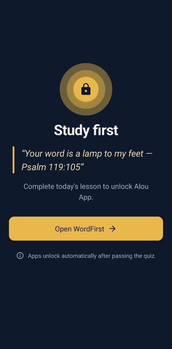 Phone with apps paused until today's study is finished